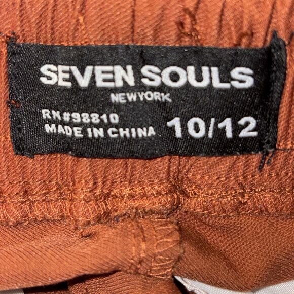 Kids' Stylish Orange Cargo Pants - Picture 7 of 10